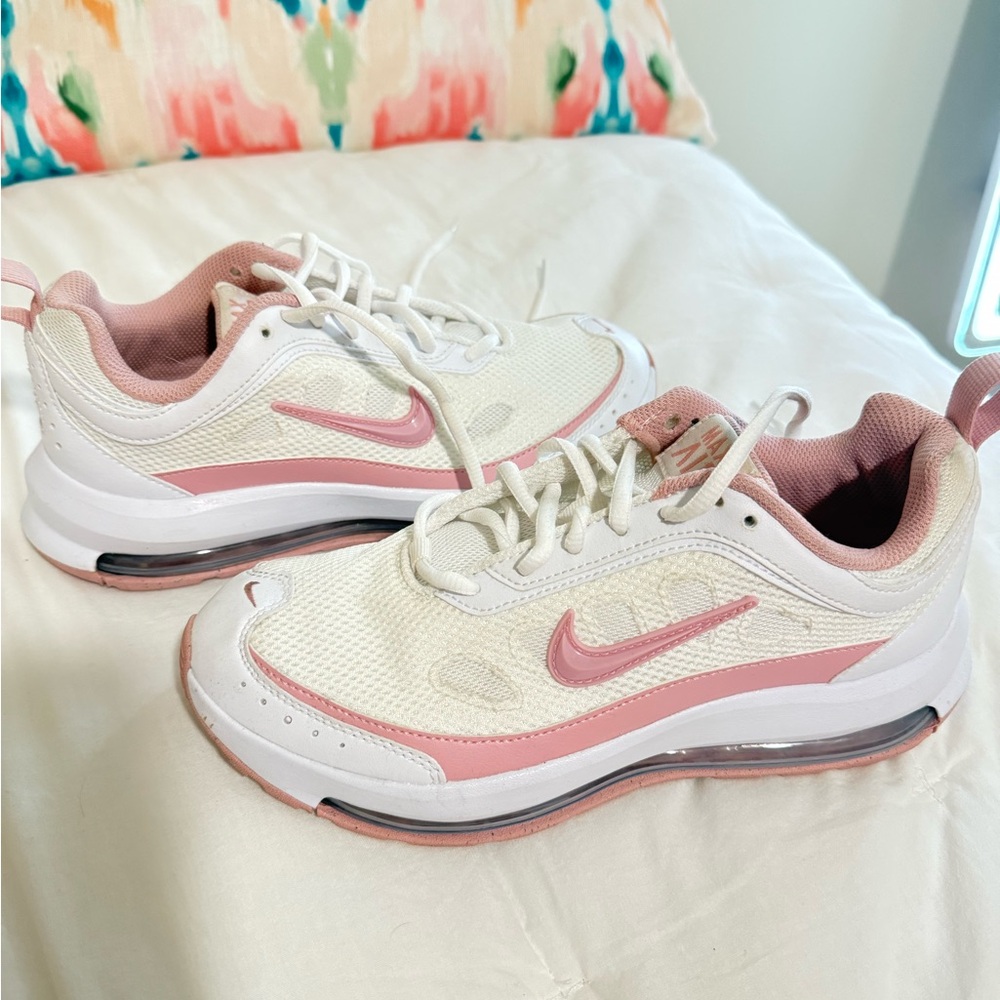 Nike Women's White and Pink AirMax Sneakers